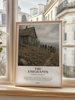 The Emigrants Bookish Wall Art by Vilhelm Moberg – framed print by a bright window