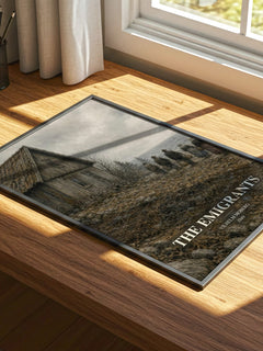 The Emigrants watercolour book poster framed on wall – historical fiction wall art