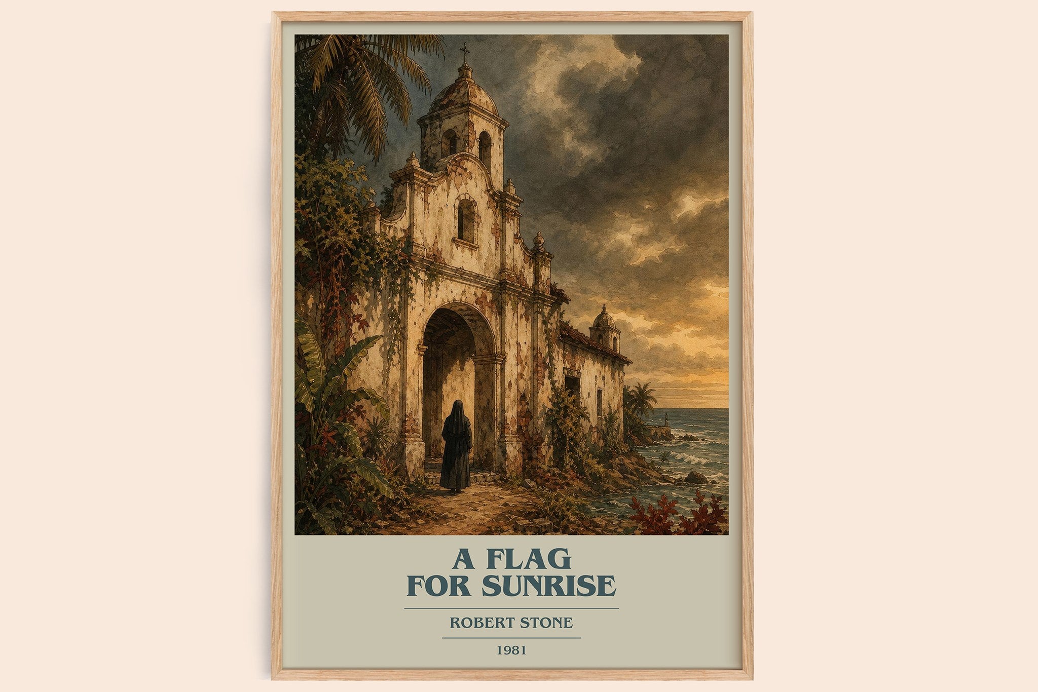 A Flag For Sunrise Book Cover Poster by Robert Stone