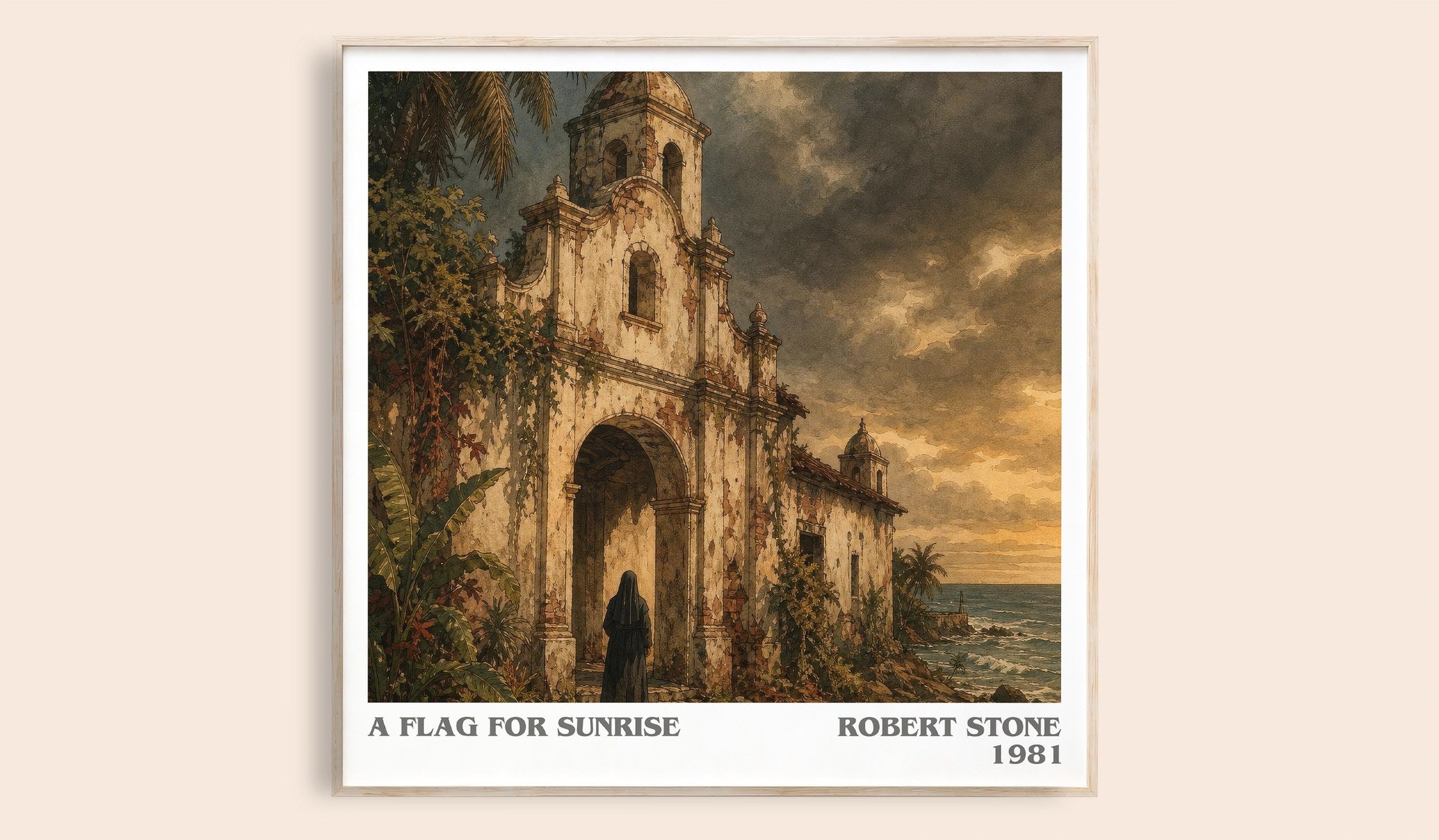 A Flag For Sunrise Literary Art Print by Robert Stone