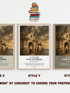 A Flag For Sunrise Bookish Wall Art by Robert Stone – Style X, Y and Z side by side – choose your finish