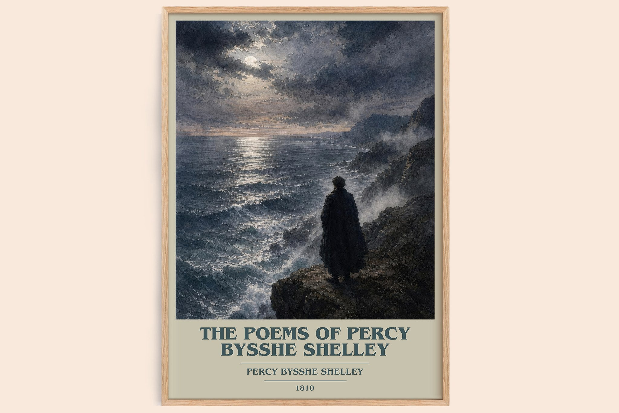 Poems of Percy Bysshe Shelley Book Cover Poster by P. Shelley