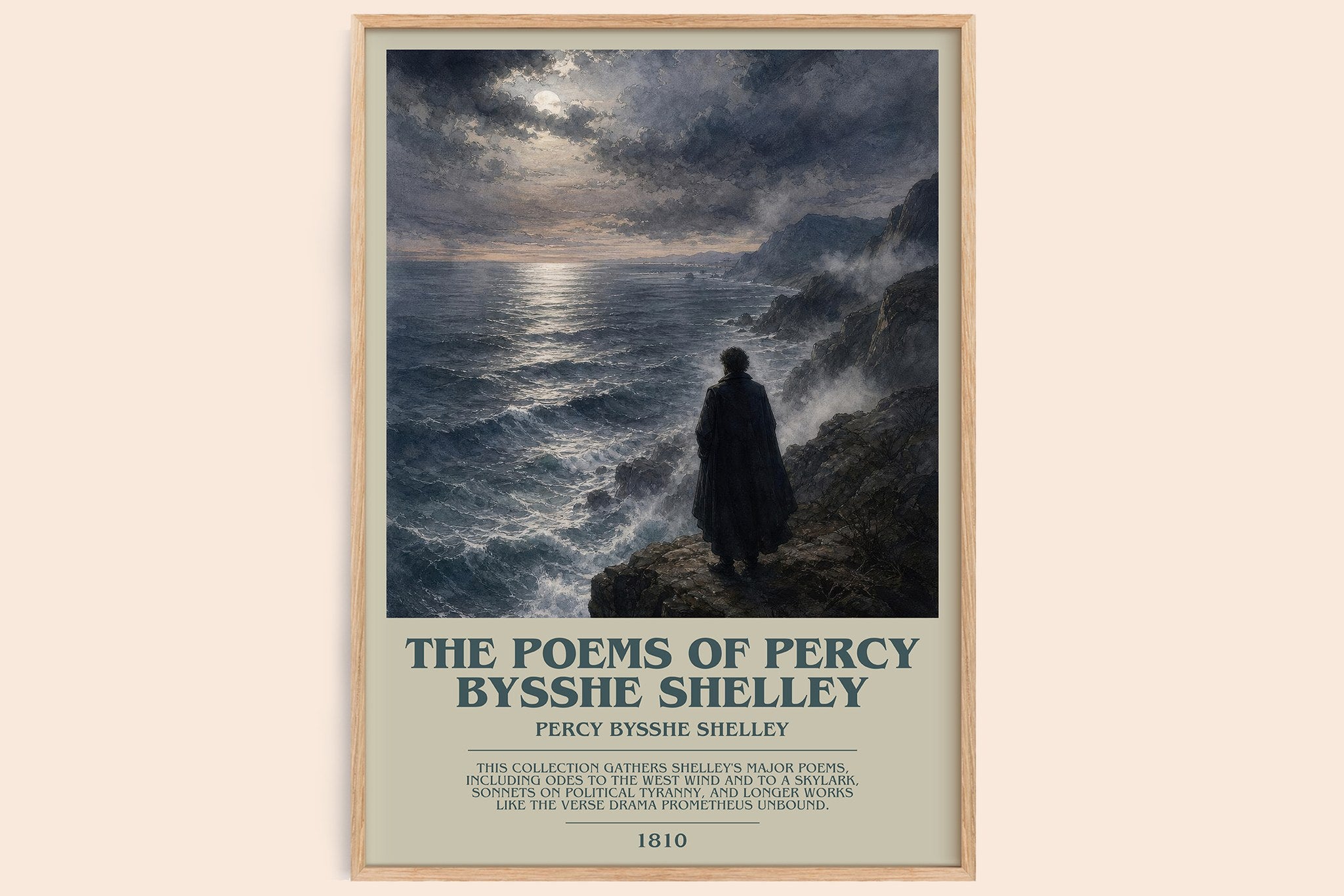 Poems of Percy Bysshe Shelley Bookish Wall Art by Percy Bysshe Shelley