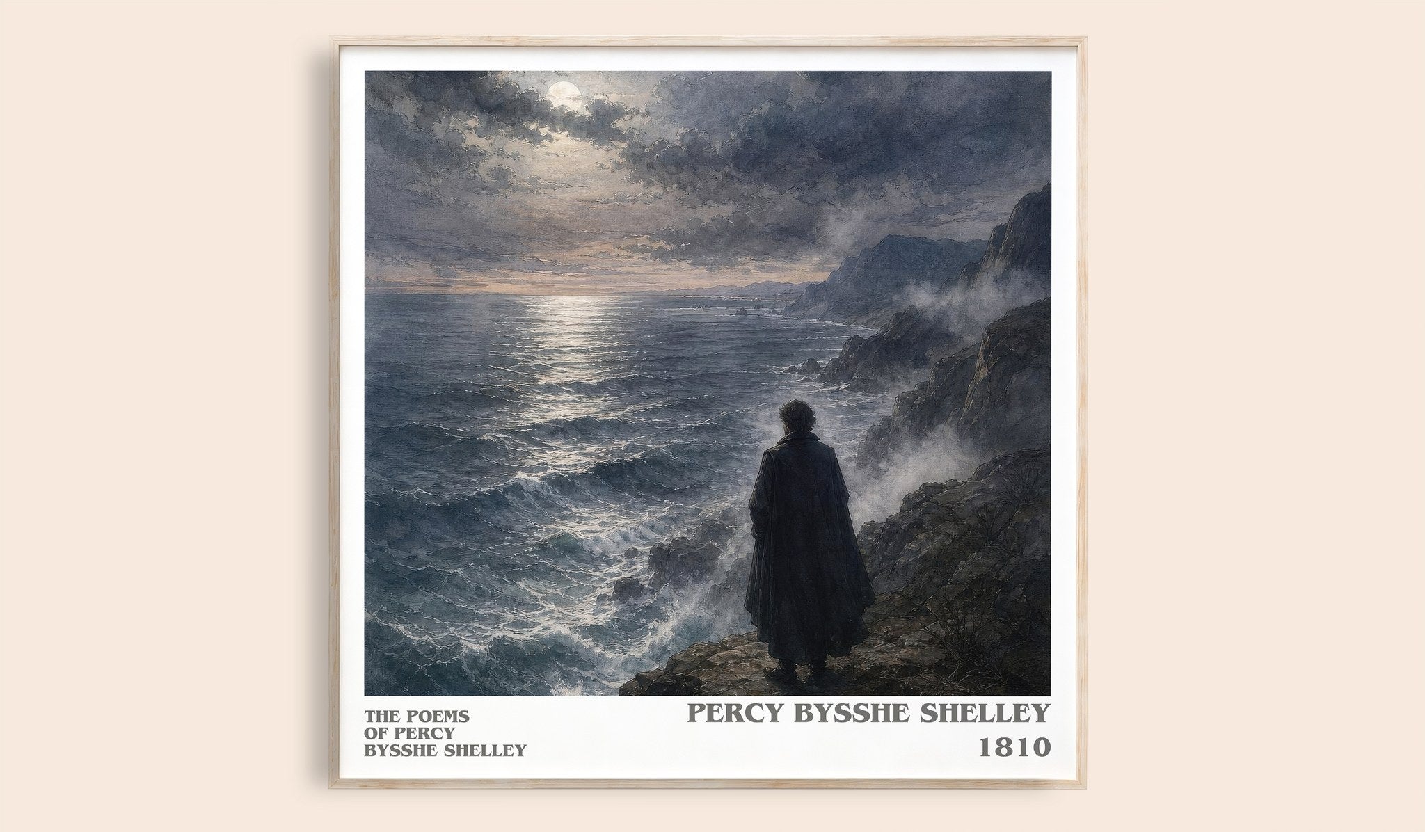 Poems of Percy Bysshe Shelley Literary Art Print by P. Shelley