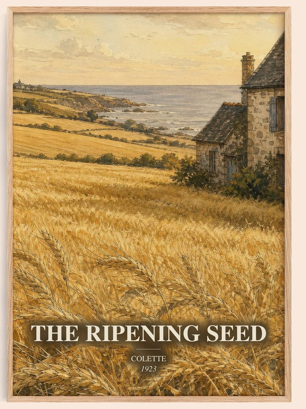 The Ripening Seed watercolour book poster by Colette – framed literary art print