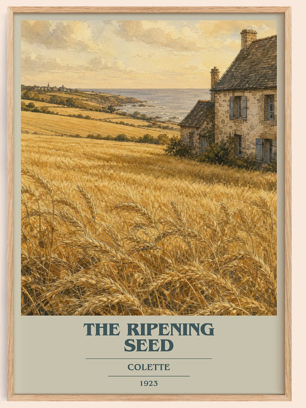 The Ripening Seed book cover book poster by Colette – framed literary art print