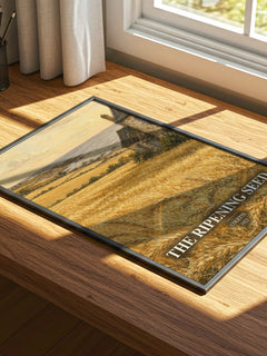 The Ripening Seed watercolour book poster framed on wall – coming of age wall art