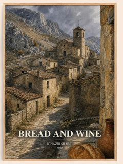 Bread And Wine watercolour book poster by Ignazio Silone – framed literary art print