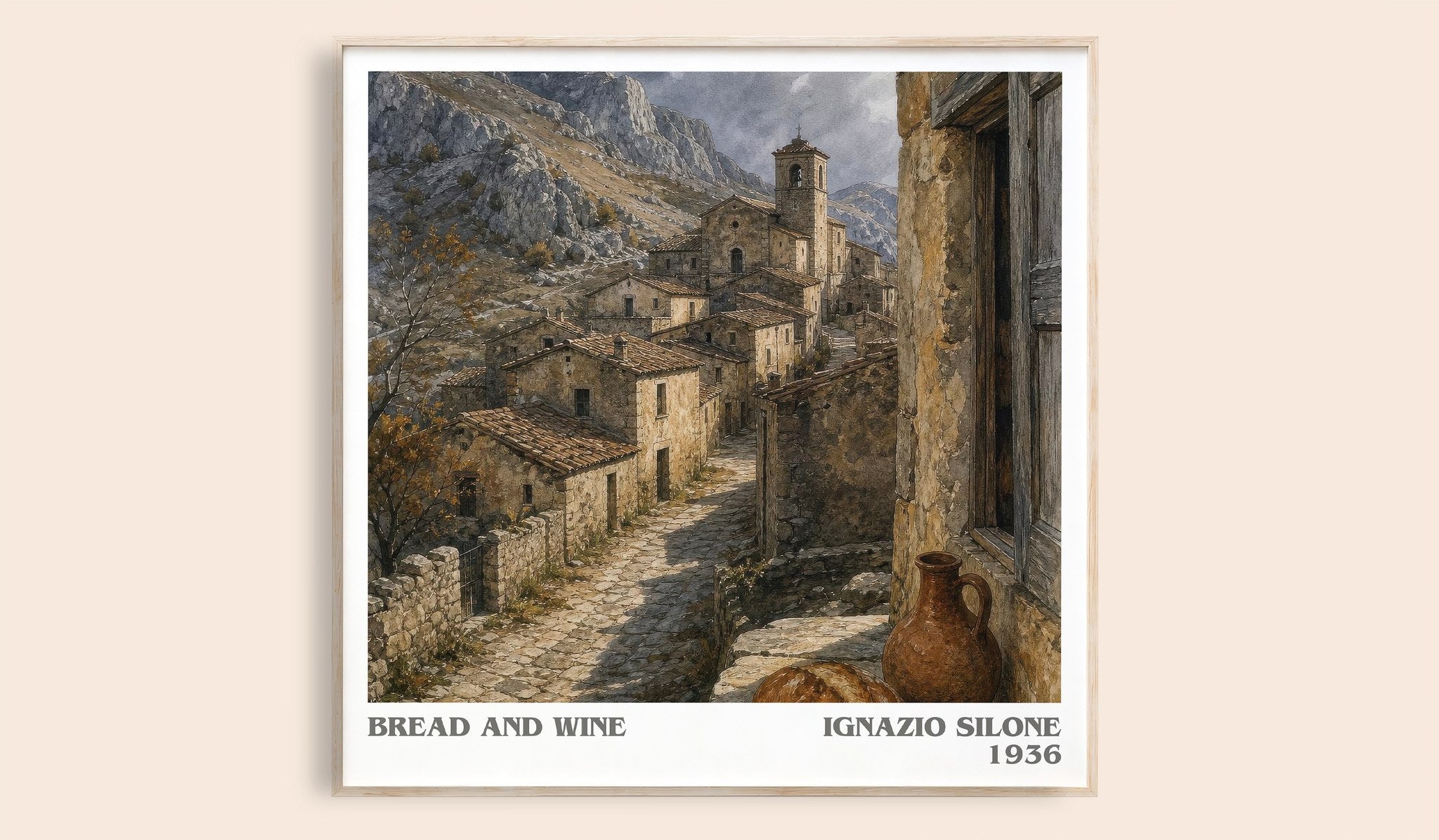 Bread And Wine Literary Art Print by Ignazio Silone
