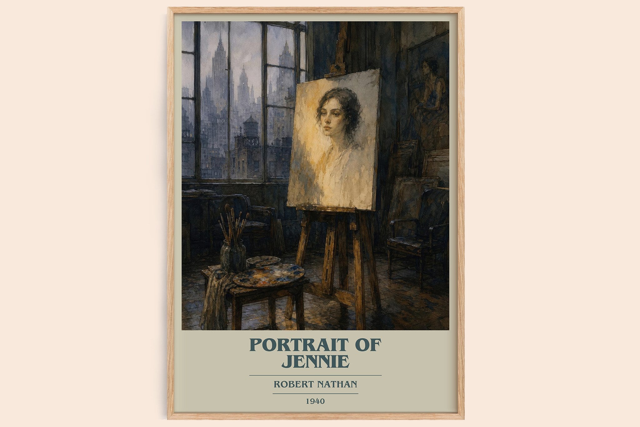 Portrait Of Jennie Book Cover Poster by Robert Nathan