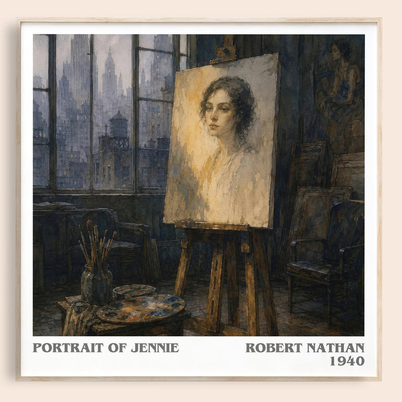 Portrait Of Jennie literary book poster by Robert Nathan – framed literary art print