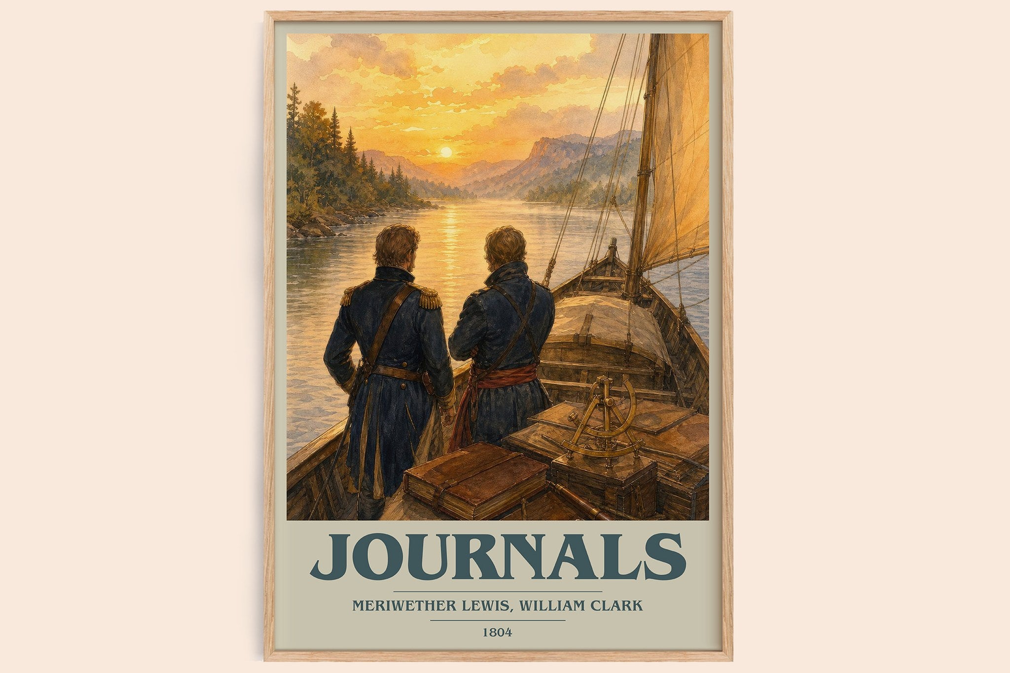 Journals Book Cover Poster by Meriwether Lewis, William Clark