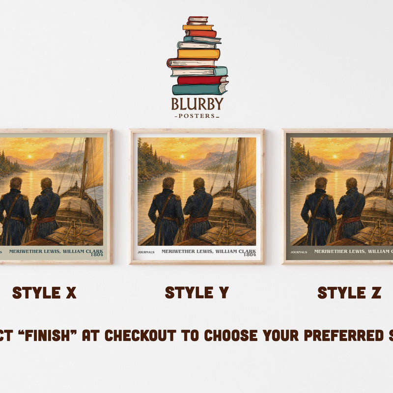 Journals literary print in frame leaning in hallway – non fiction wall art