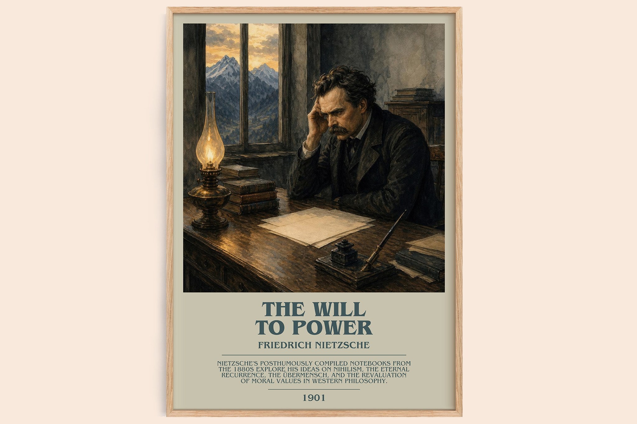 The Will To Power Bookish Wall Art by Friedrich Nietzsche
