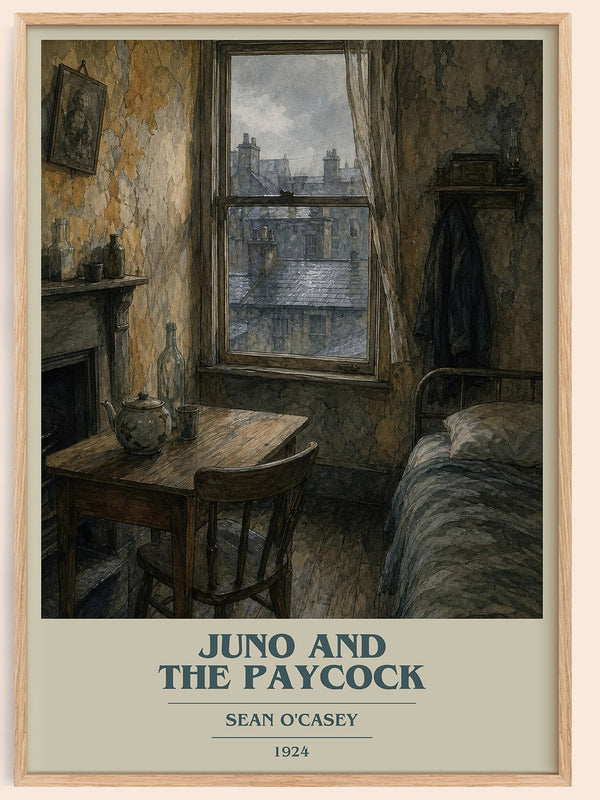 Juno And The Paycock book cover book poster by Sean O'Casey – framed literary art print