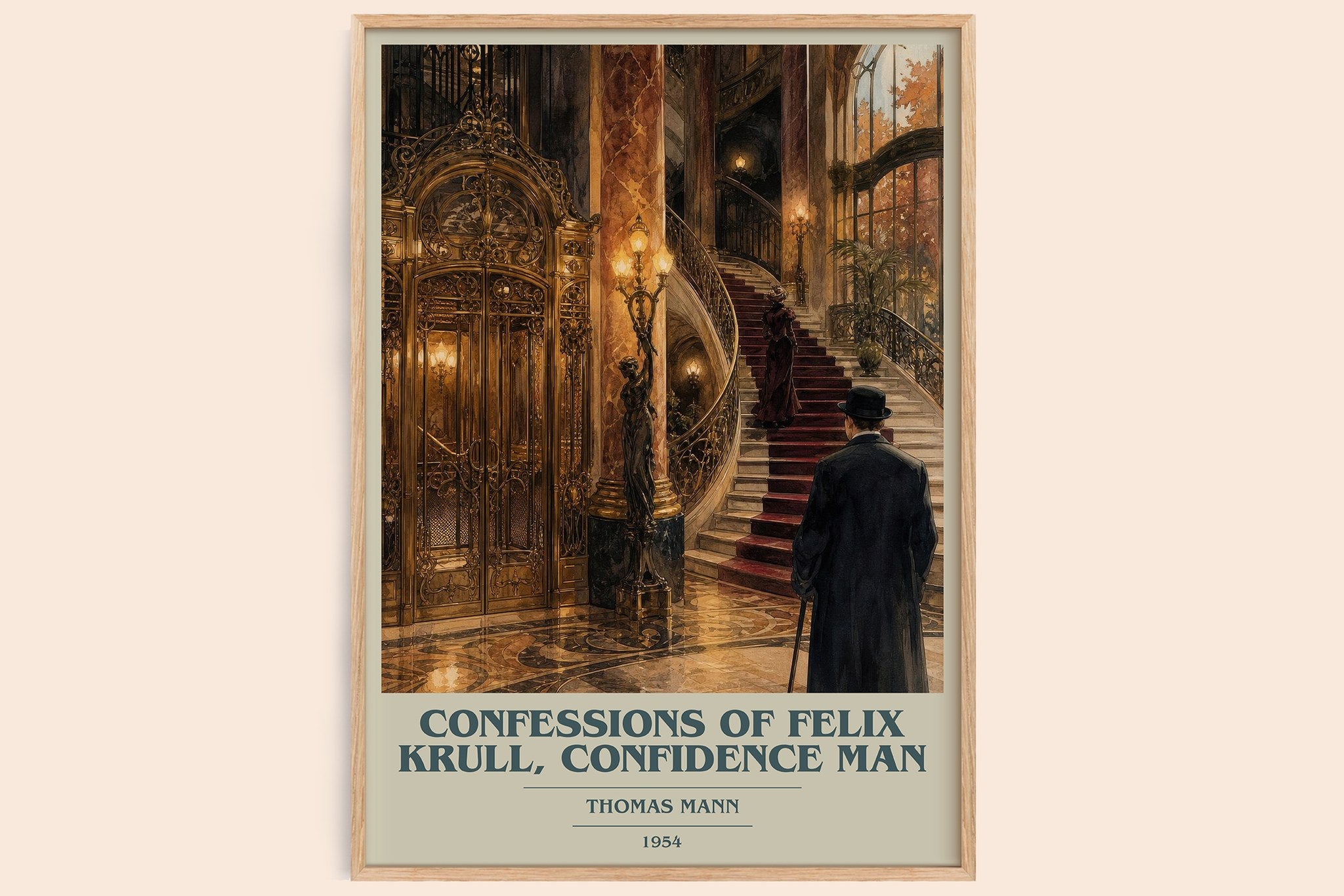 Confessions Of Felix Krull, Confidence Man Book Cover Poster by Thomas Mann