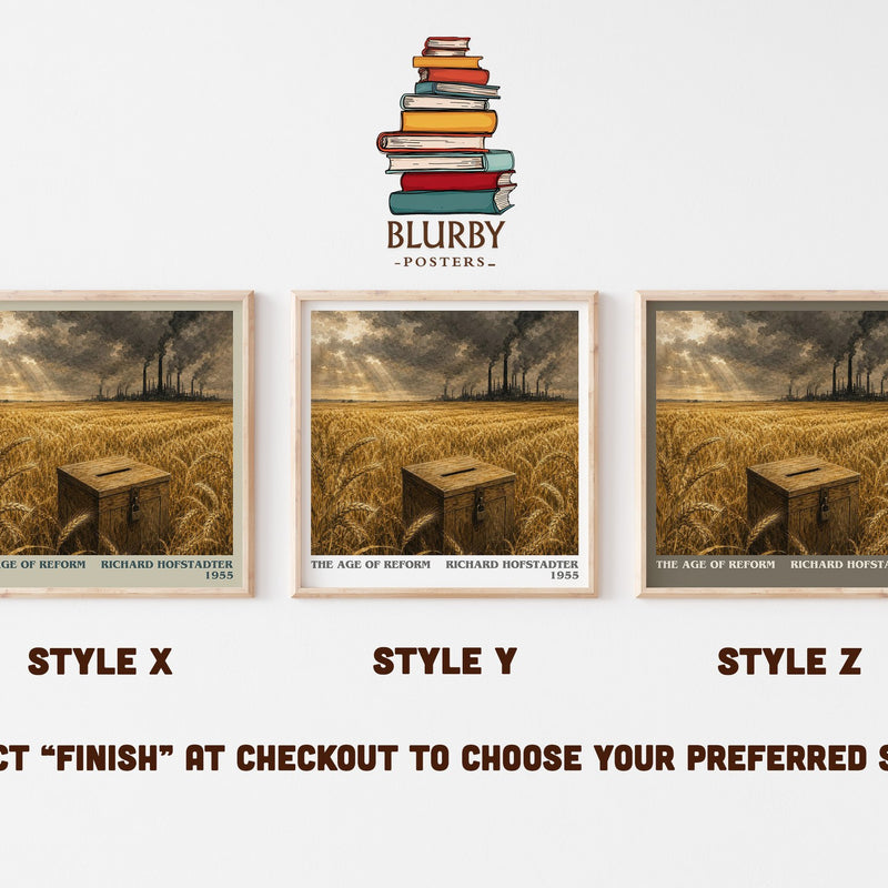 The Age of Reform literary print in frame leaning in hallway – non fiction wall art