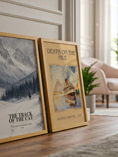 The Track Of The Cat watercolour print framed by window – literary home decor