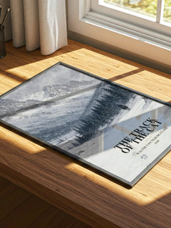 The Track Of The Cat watercolour book poster framed on wall – literary fiction wall art