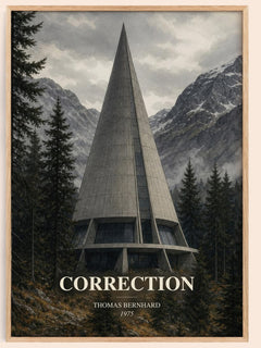 Correction watercolour book poster by Thomas Bernhard – framed literary art print