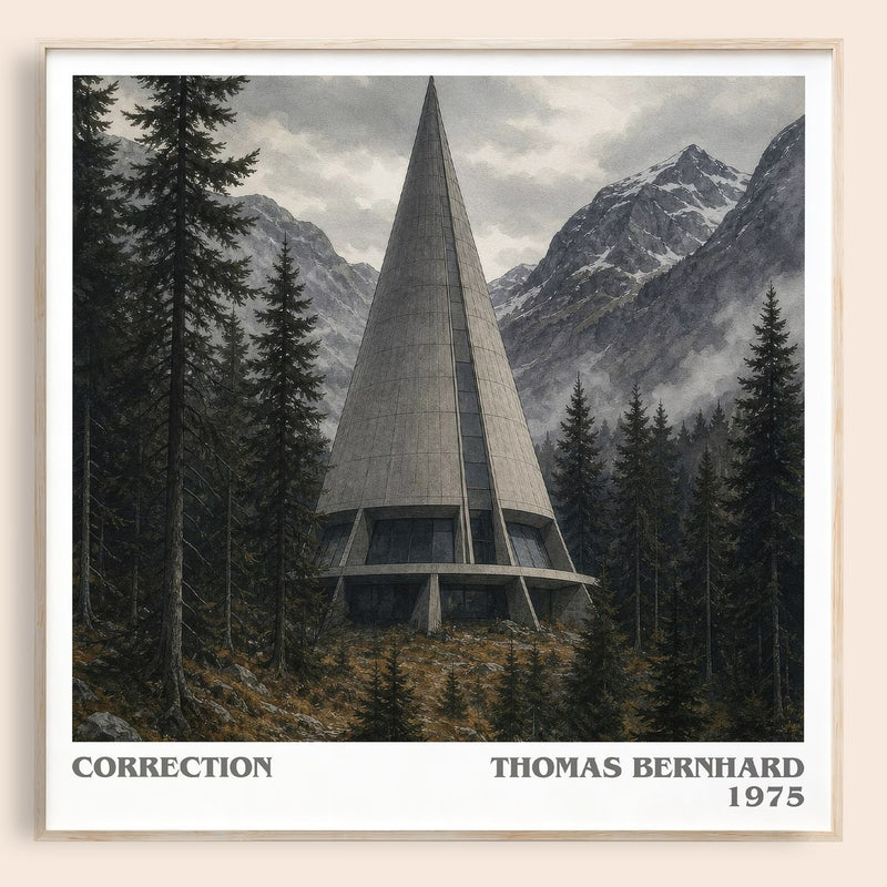 Correction literary book poster by Thomas Bernhard – framed literary art print