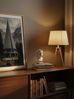 Correction watercolour print on bookshelf – Thomas Bernhard fan gift