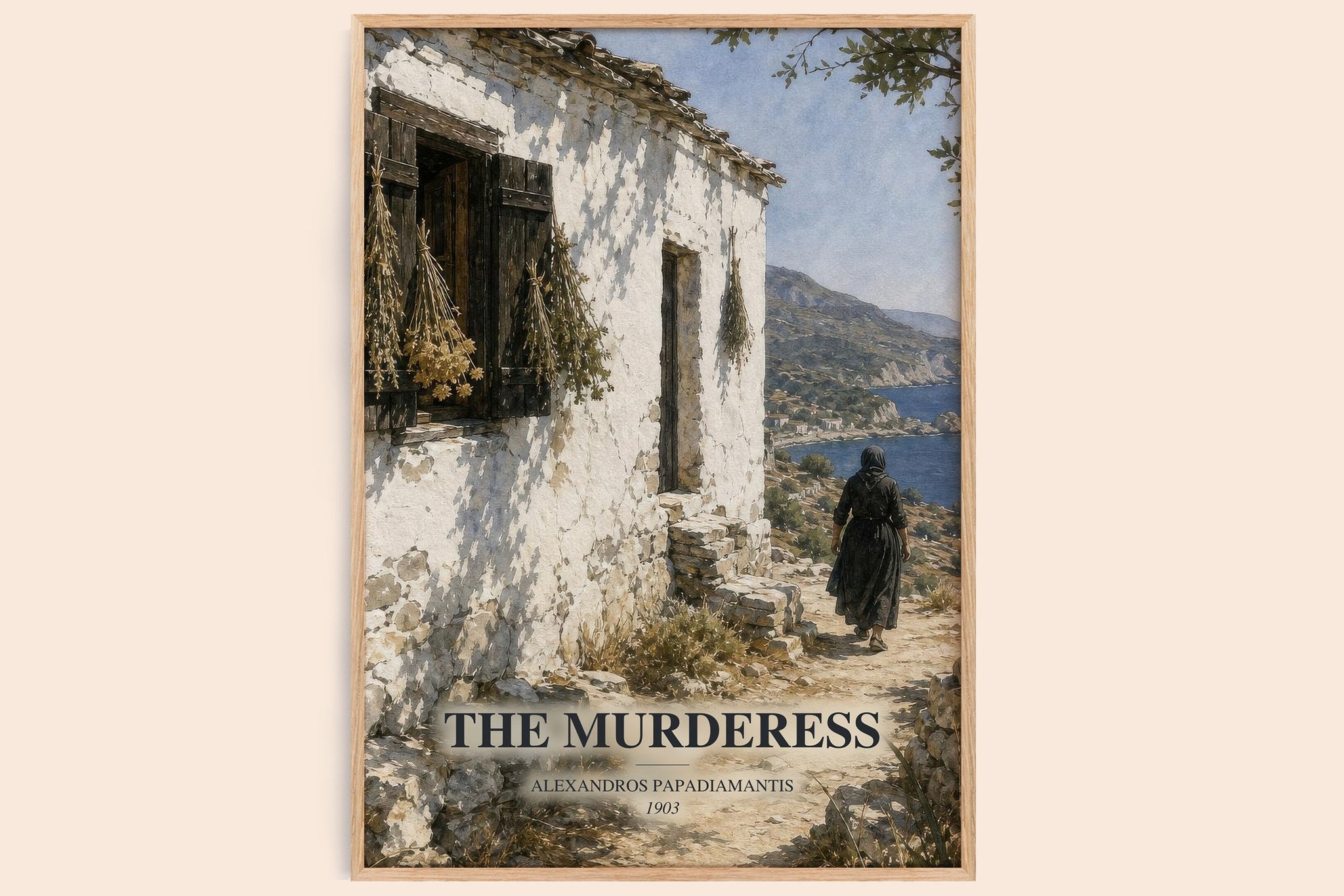 Murderess Book Watercolour Illustration by Alexandros Papadiamantis