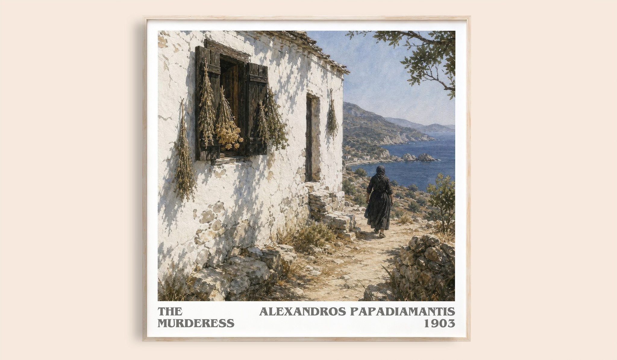 The Murderess Literary Art Print by Alexandros Papadiamantis