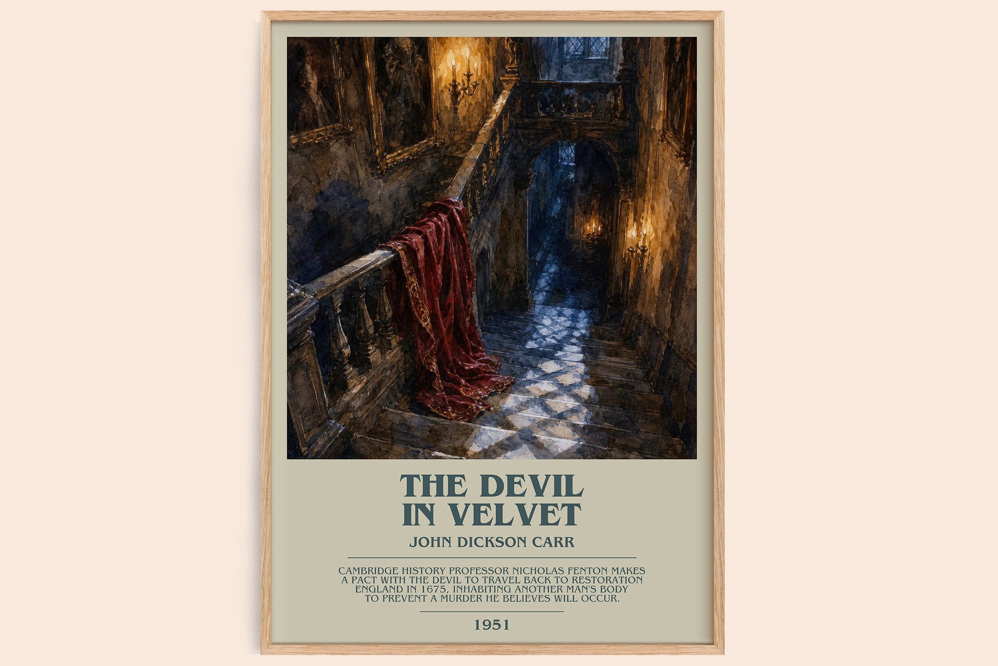 The Devil In Velvet Bookish Wall Art by John Dickson Carr