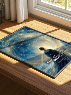 The Blazing World watercolour book poster framed on wall – sci fi wall art