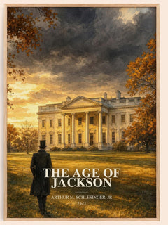 The Age of Jackson watercolour book poster by Arthur M. Schlesinger, Jr – framed literary art print