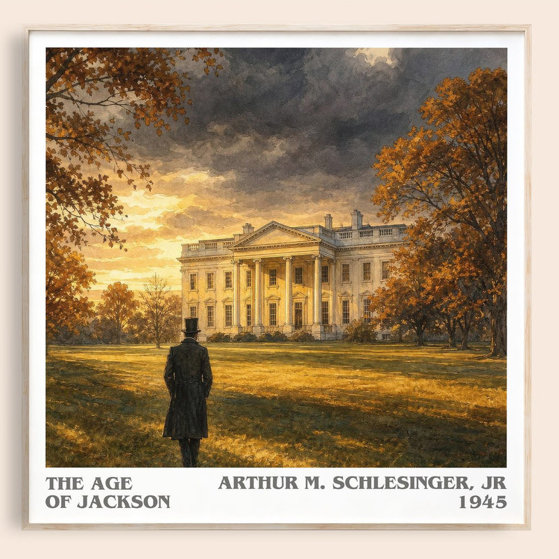 The Age of Jackson literary book poster by Arthur M. Schlesinger, Jr – framed literary art print