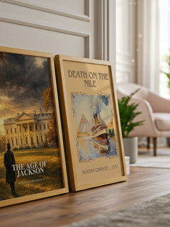 The Age of Jackson watercolour print framed by window – literary home decor