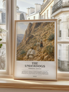 The Underdogs Bookish Wall Art by Mariano Azuela – framed print by a bright window