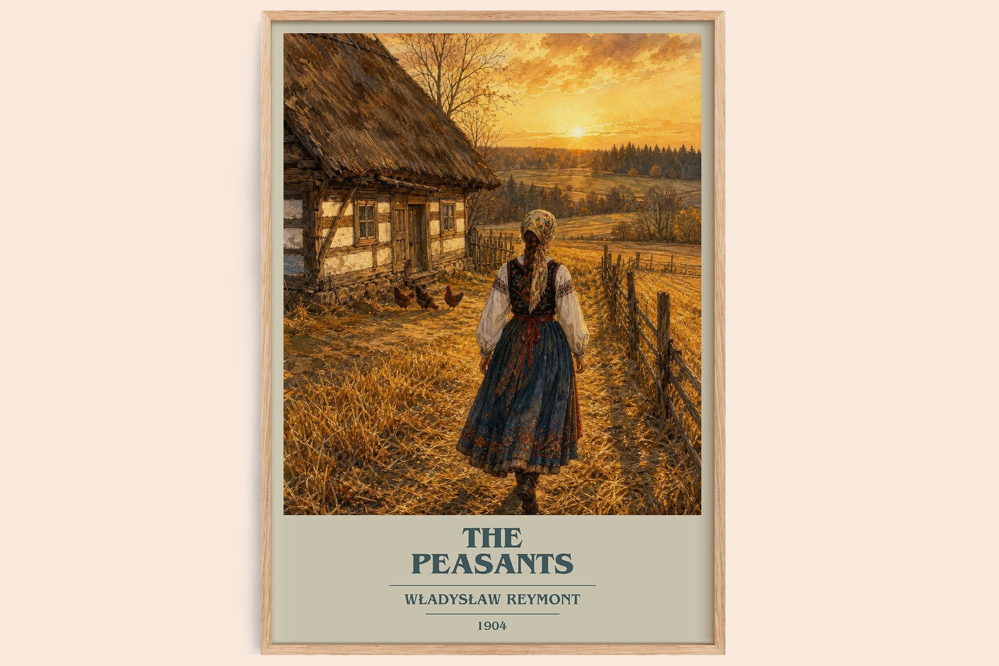 The Peasants Book Cover Poster by Władysław Reymont