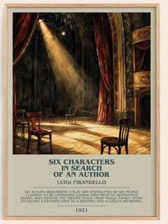 Six Characters in Search of an Author Bookish Wall Art – L. Pirandello – framed poster