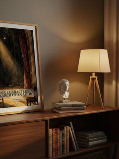 Six Characters in Search of an Author watercolour print on bookshelf – Luigi Pirandello fan gift