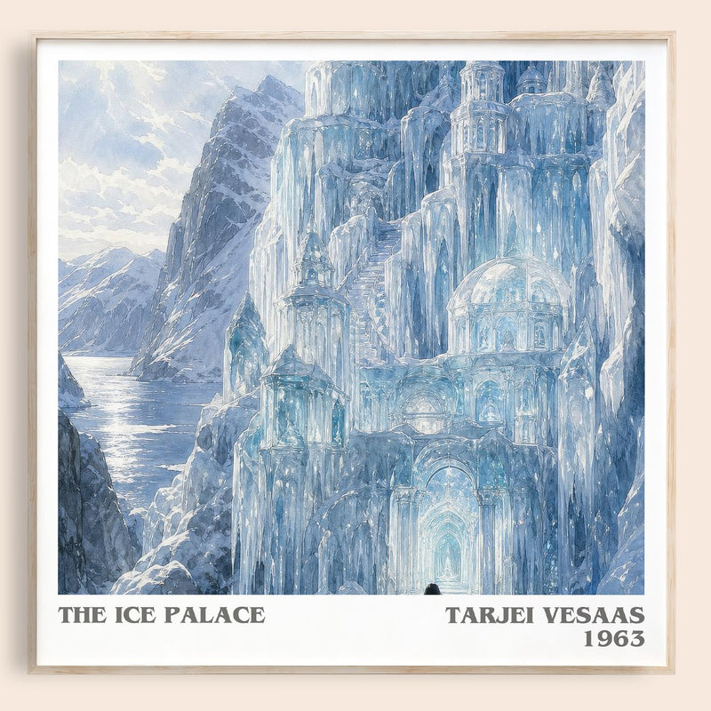 The Ice Palace literary book poster by Tarjei Vesaas – framed literary art print