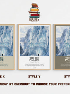 The Ice Palace Bookish Wall Art by Tarjei Vesaas – Style X, Y and Z side by side – choose your finish