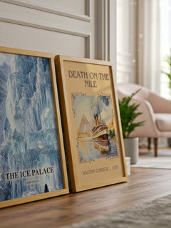 The Ice Palace watercolour print framed by window – literary home decor