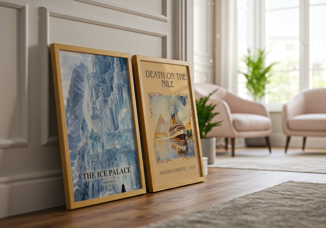 The Ice Palace watercolour print framed by window – literary home decor