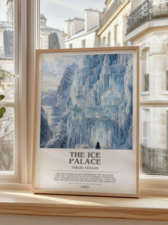 The Ice Palace Bookish Wall Art by Tarjei Vesaas – framed print by a bright window