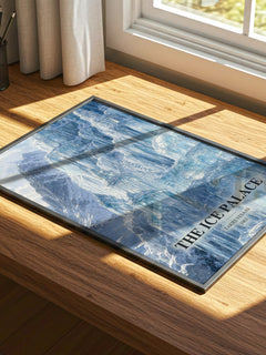 The Ice Palace watercolour book poster framed on wall – literary fiction wall art