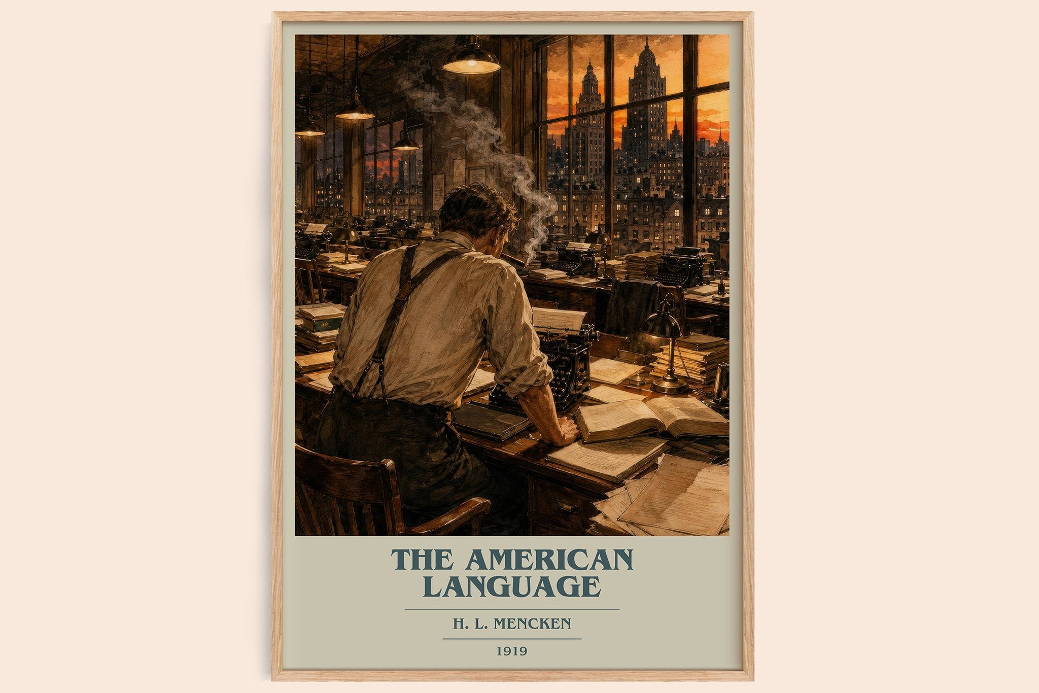The American Language Book Cover Poster by H. L. Mencken