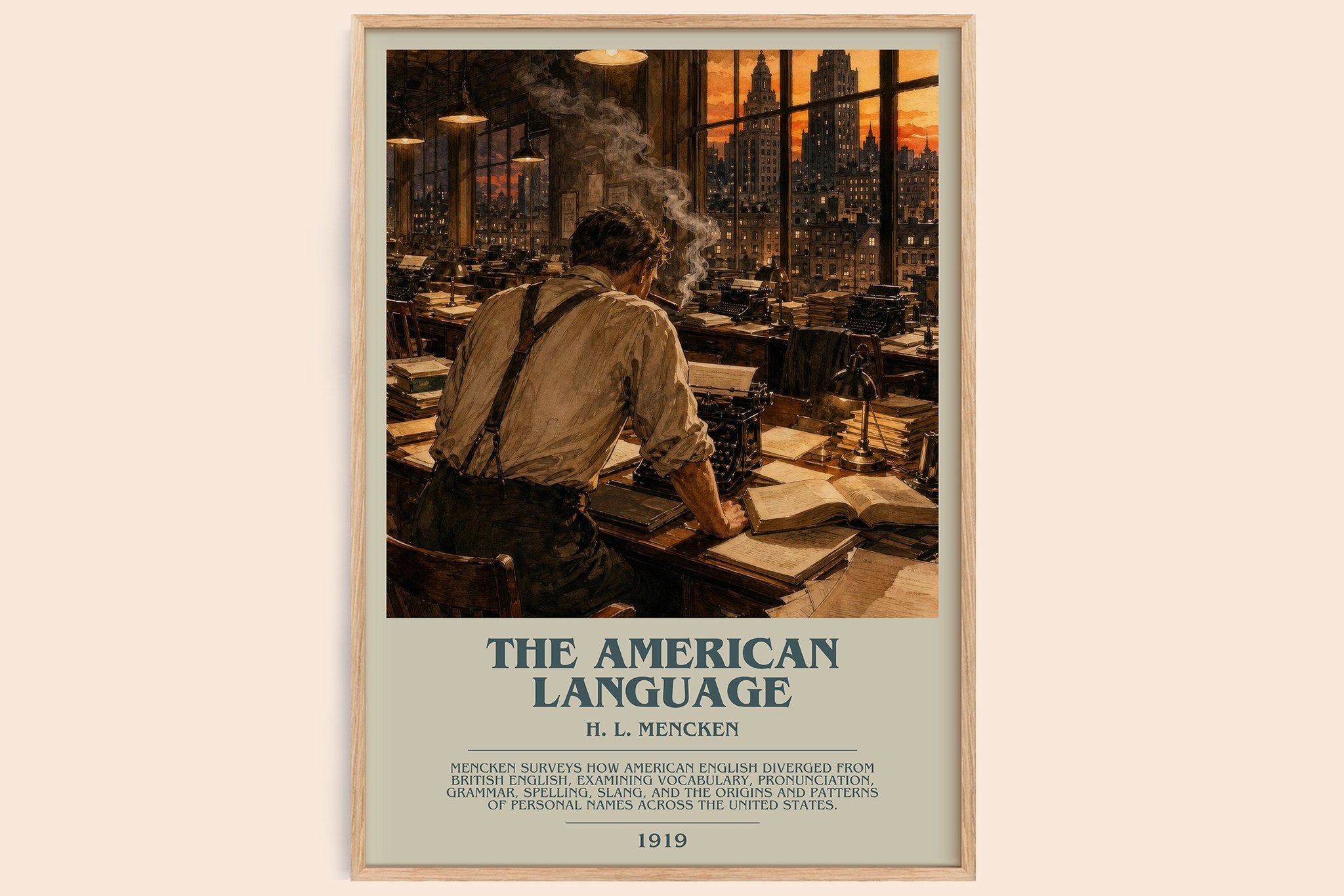The American Language Bookish Wall Art by H. L. Mencken