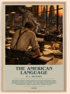The American Language Bookish Wall Art by H. L. Mencken – framed poster