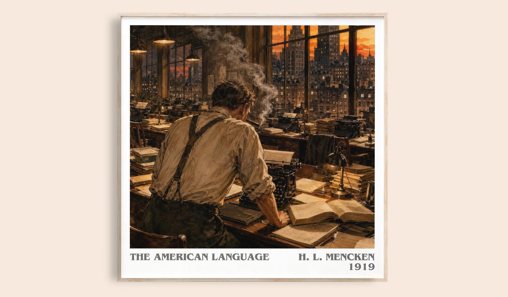 The American Language Literary Art Print by H. L. Mencken