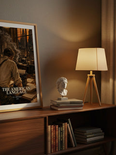 The American Language watercolour print on bookshelf – H. L. Mencken fan gift