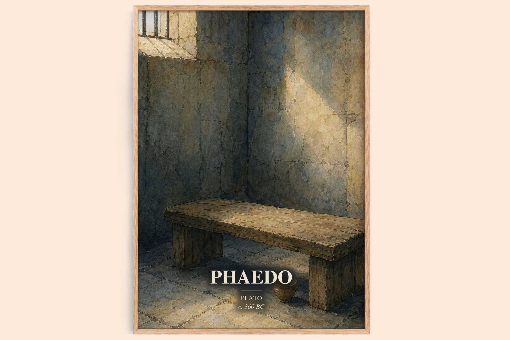Phaedo Book Watercolour Illustration by Plato