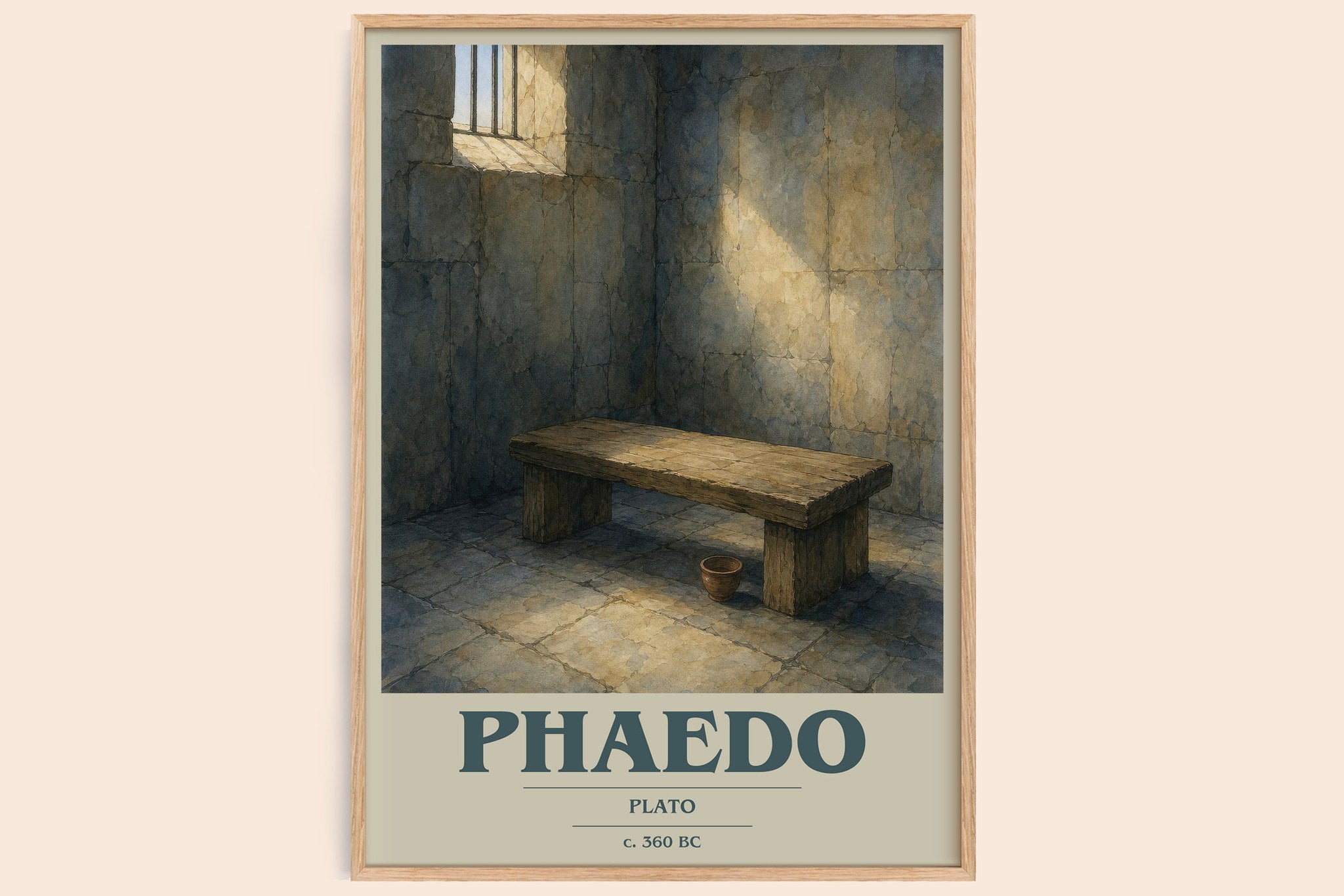 Phaedo Book Cover Poster by Plato